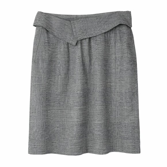 Cordelia Dresses & Skirts - Cordelia Anthropologie Linen Glen Check Wide Folded Overlay Skirt, Sz 6